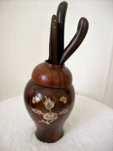 WOOD UTENSILS.  BEAUTIFUL ITEM.A