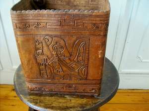 LEATHER GARDEN POT HOLDER