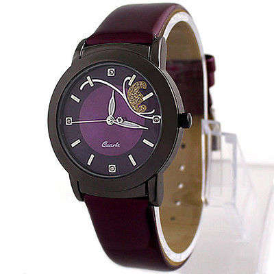 Ladies Dress Analog Quartz Wrist Watch - Purple