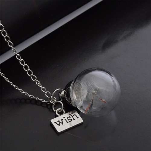 MAKE A WISH GLASS PENDANT WITH DANDELION SEEDS
