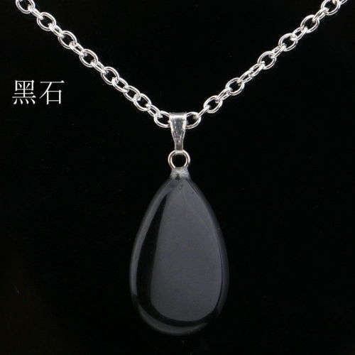 CHAKRA WATERDROP PENDANT JEWELRY ONYX BLACK