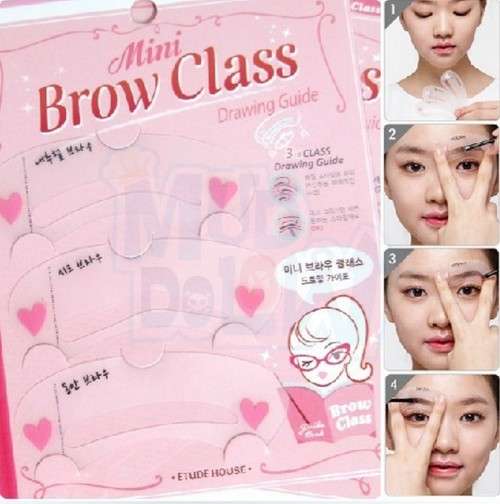 Mini Brow Class Drawing Guide Eyebrow card helper