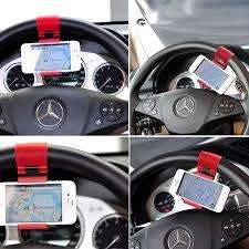 CAR STEERING WHEEL PHONE SOCKET HOLDER