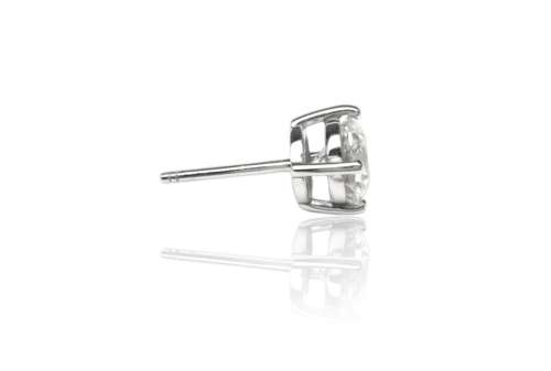 9K White Gold Stud Earrings With 2.37 Ct Lab Grown Diamonds