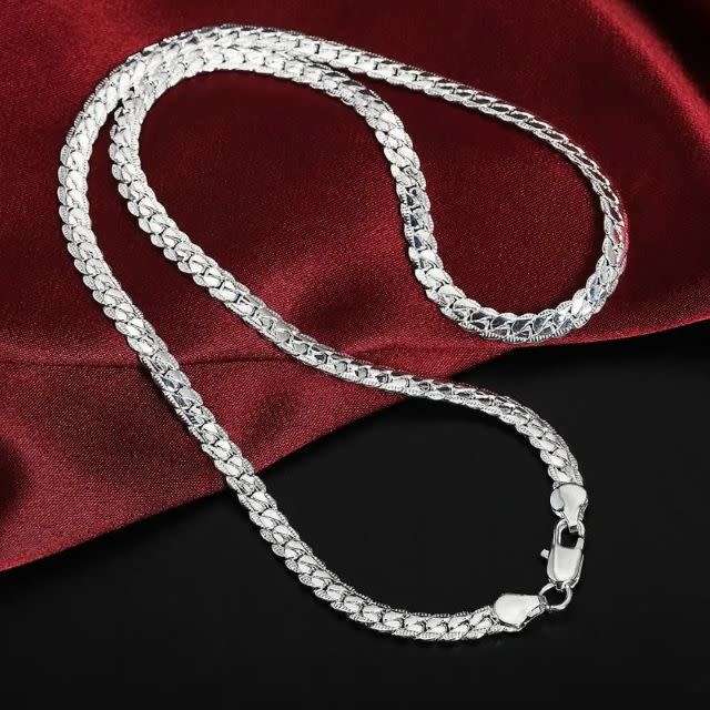 Stylish 925 Sterling Silver Plated Design Necklace