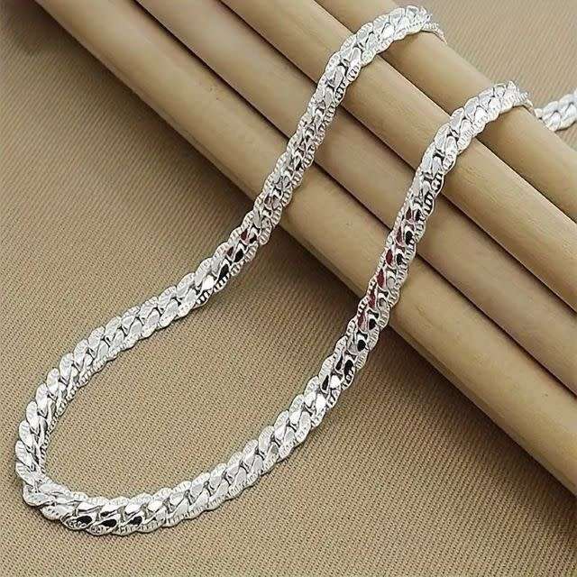 Stylish 925 Sterling Silver Plated Design Necklace