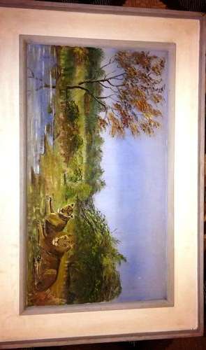 Framed Polla Vorster Acrylic Painting.