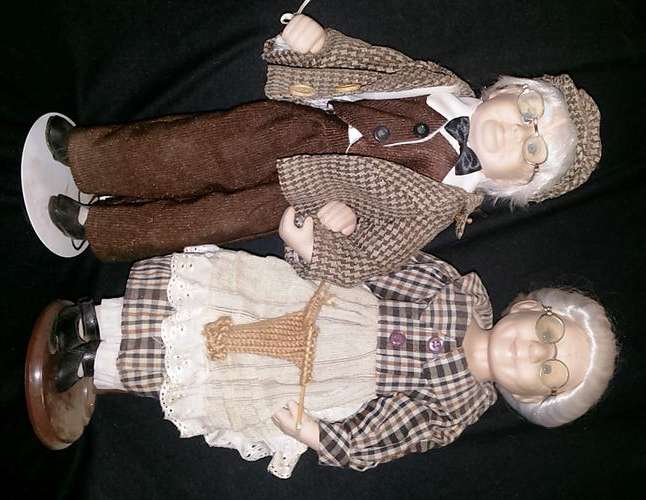 Still Together After All These Years. Oupa & Ouma Porcelain Dolls. 1 Bid For Both