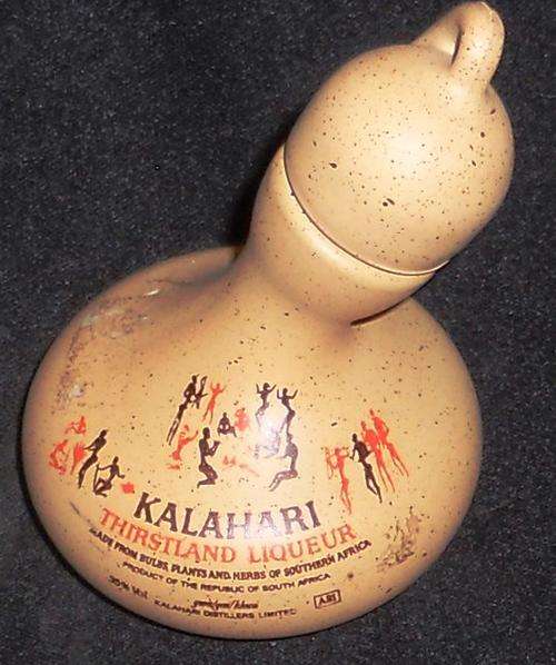 Kalahari Thirstland Liqueur Empty Odd Shaped  Bottle