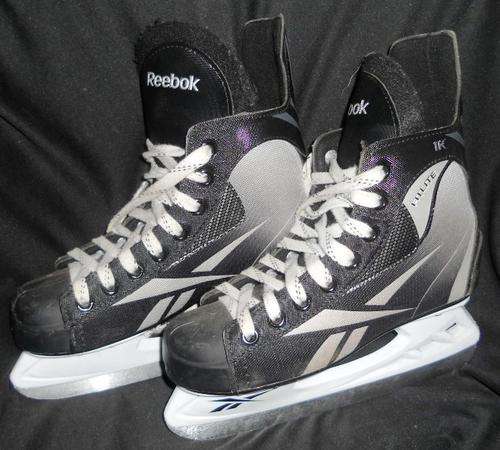 Black And White Reebok 1K Fitlite Ice Hockey Boots size 37