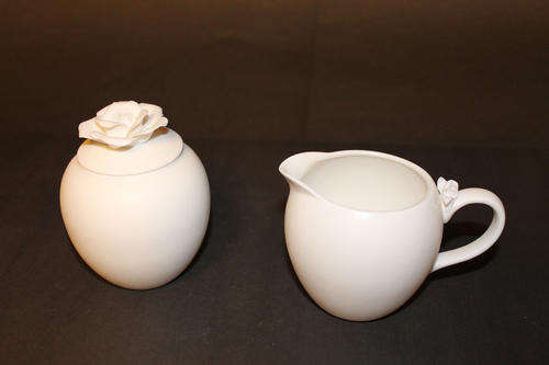 Luna Porcelain - Rose Creamer & Sugar Set