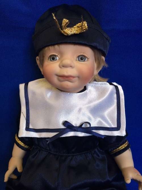 Vintage Porcelain Doll - Sailor