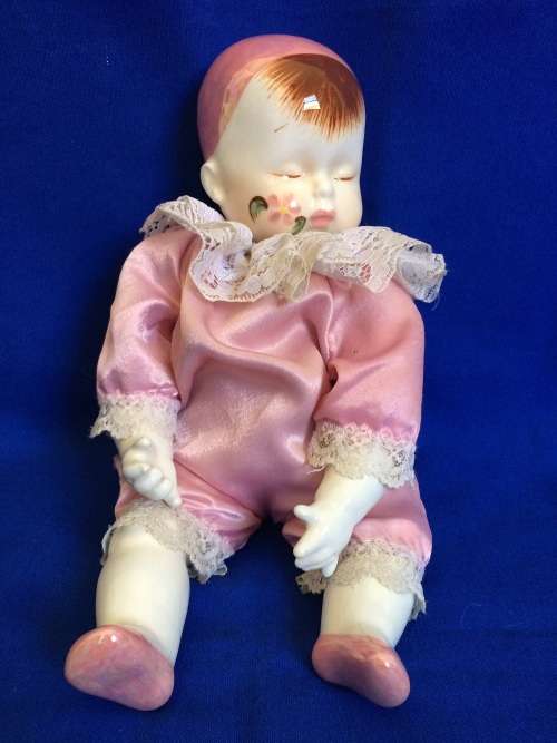 Vintage Porcelain Doll - Sleeping Doll