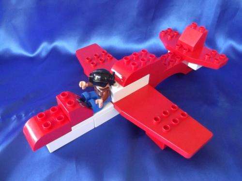 Children's Lego / Duplo Red and White Plane Set