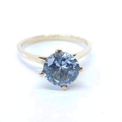 9ct Yellow Gold and Aquamarine Ring