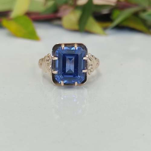 Vintage Blue Sapphire Ring