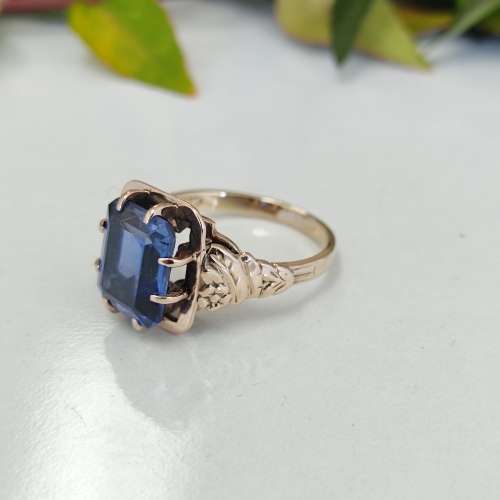 Vintage Blue Sapphire Ring