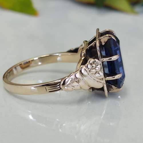 Vintage Blue Sapphire Ring