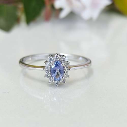 Diamond Sapphire Ring #cc017