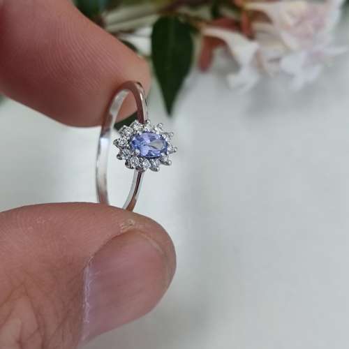Diamond Sapphire Ring #cc017