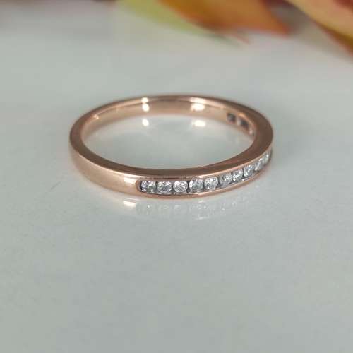 Rose Gold and Diamond Eternity Ring #1069