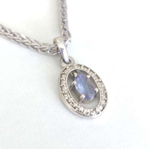 White Gold Necklace and Pendant #1081