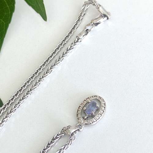 White Gold Necklace and Pendant #1081
