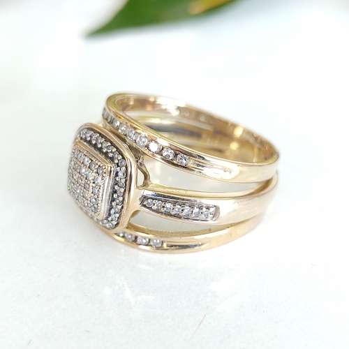 !!! Half Carat Diamonds and Gold Ring