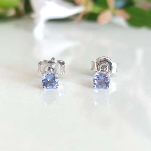 White Gold Stud Earring Set #1095