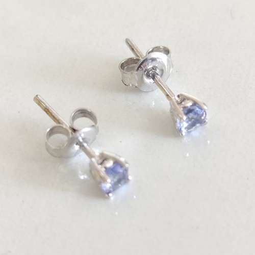 White Gold Stud Earring Set #1095