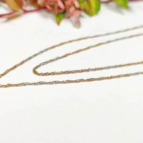Yellow Rose White Gold Necklace #1111