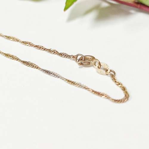Yellow Rose White Gold Necklace #1111