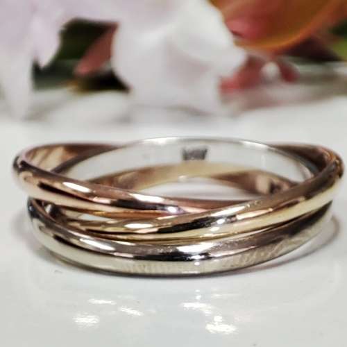Gold Tri Colour Ring #1117