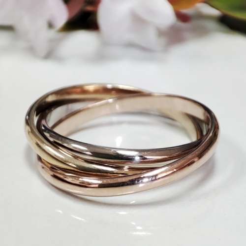 Gold Tri Colour Ring #1117