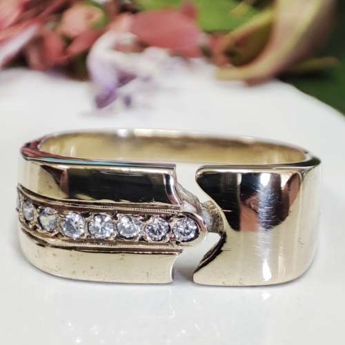 Yellow Gold Diamond Ring #1119