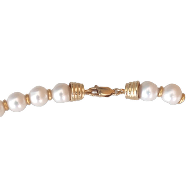 Gold & Pearl Necklace #1140