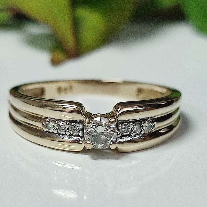 Yellow Gold & Diamonds Ring #1143
