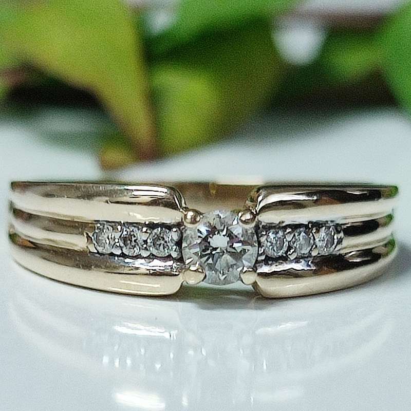 Yellow Gold & Diamonds Ring #1143