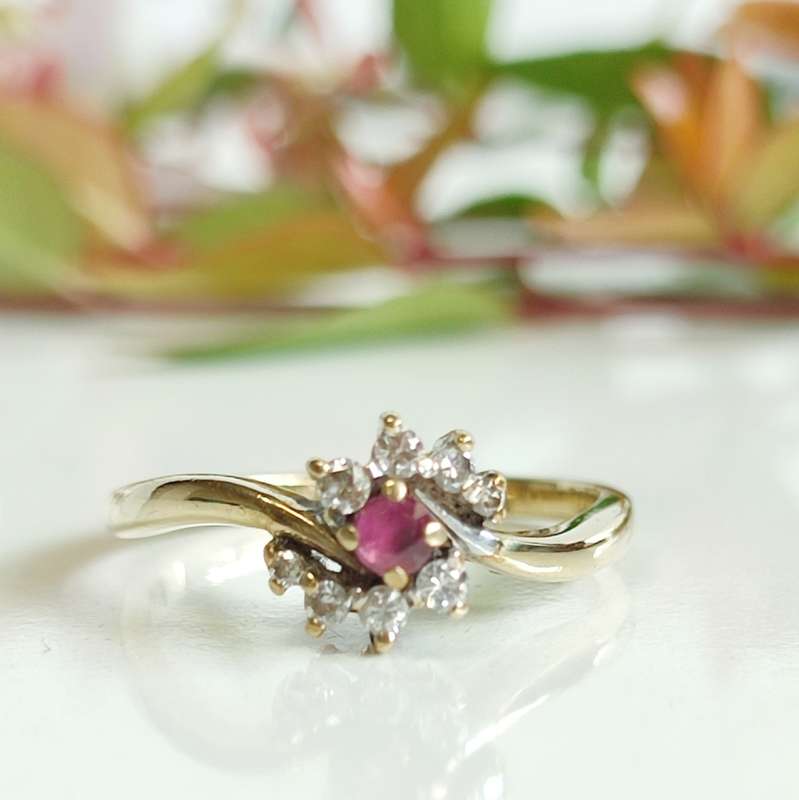 Diamond & Ruby Ladies Ring #1149