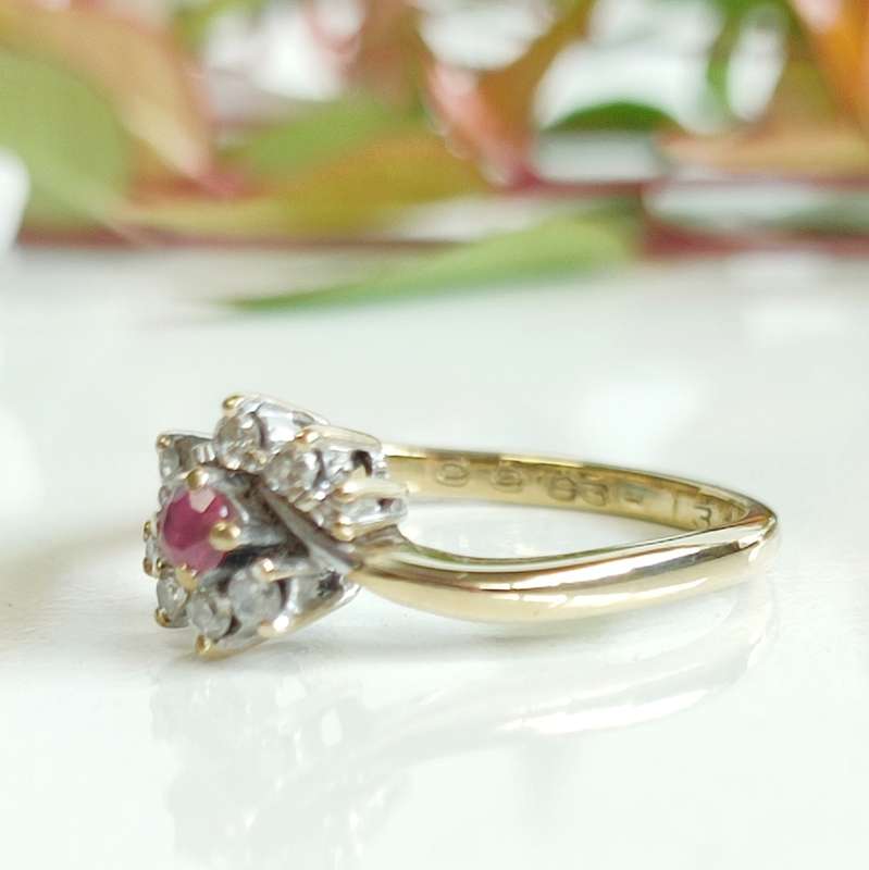 Diamond & Ruby Ladies Ring #1149