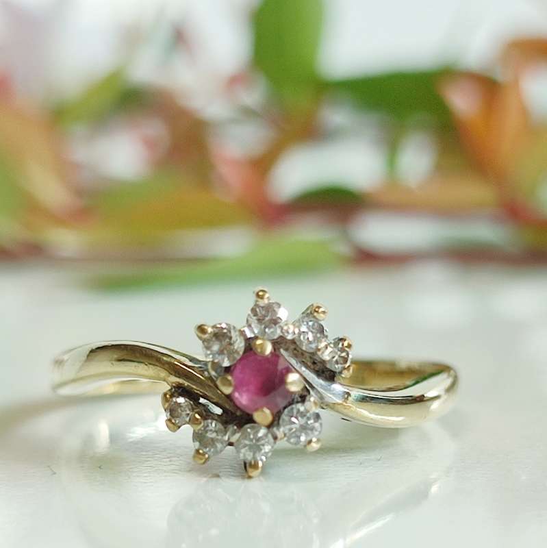 Diamond & Ruby Ladies Ring #1149