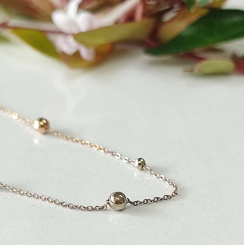 Yellow & White Good Balled Necklace #1157
