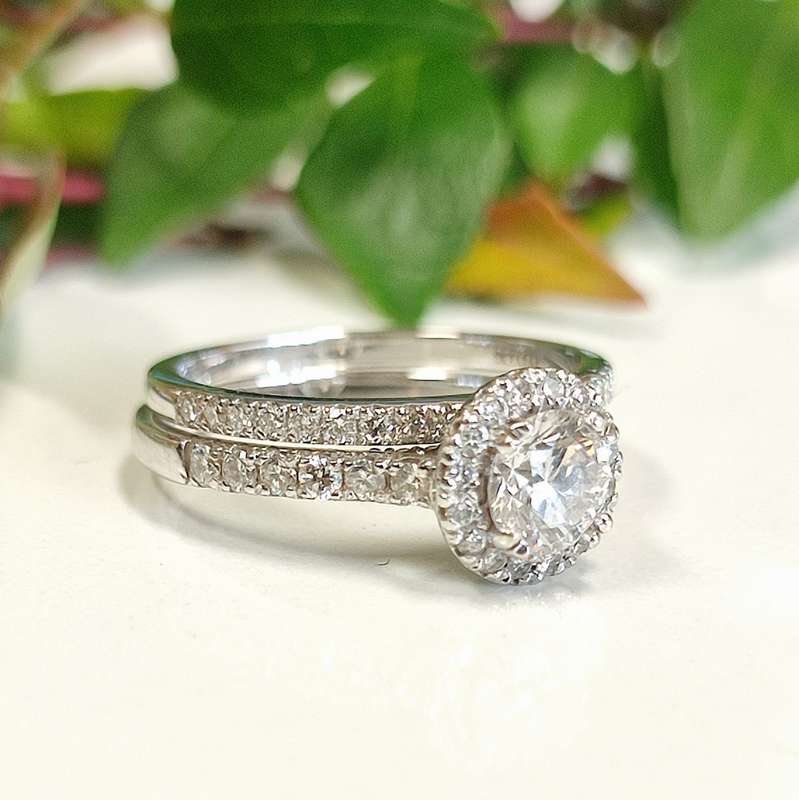 9ct White Gold & 1.147ct Diamond Ring from American Swiss #1164