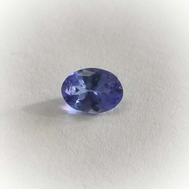 Blue Violet Natural Tanzanite 0.977ct Oval Cut