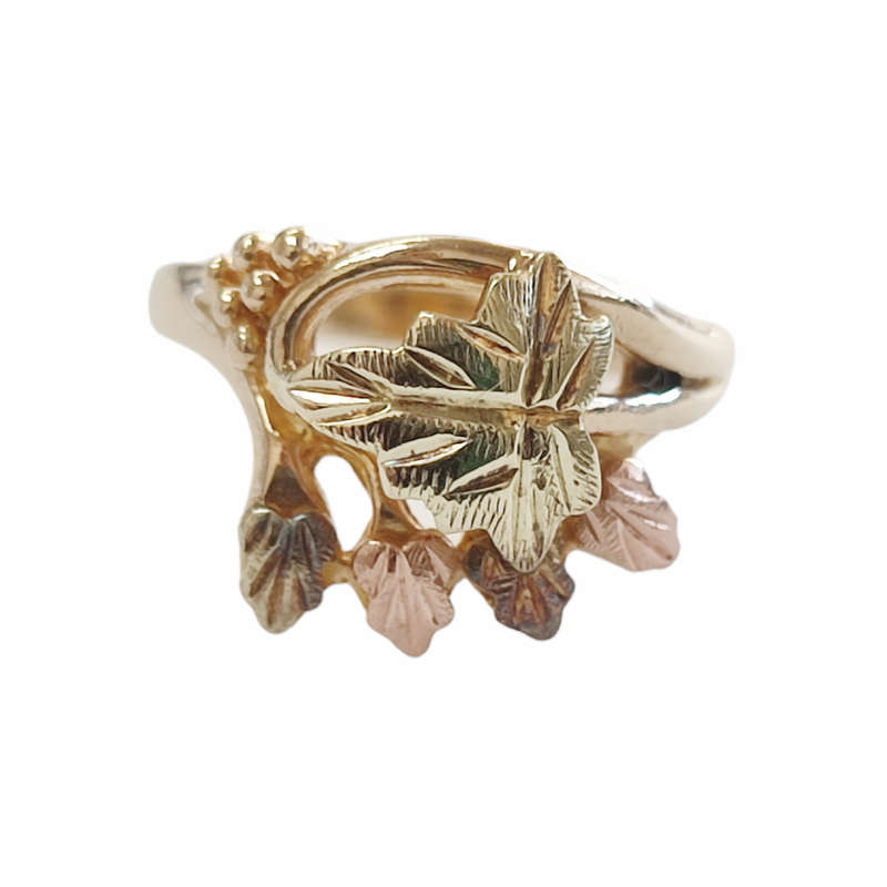 Solid 10kt Gold Floral Ring #cc010