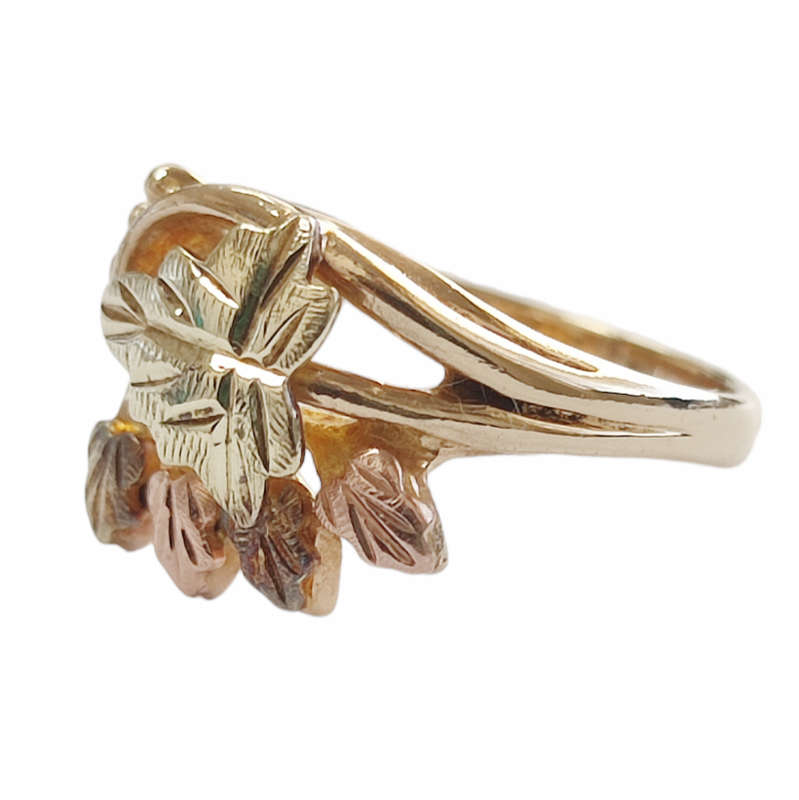 Solid 10kt Gold Floral Ring #cc010