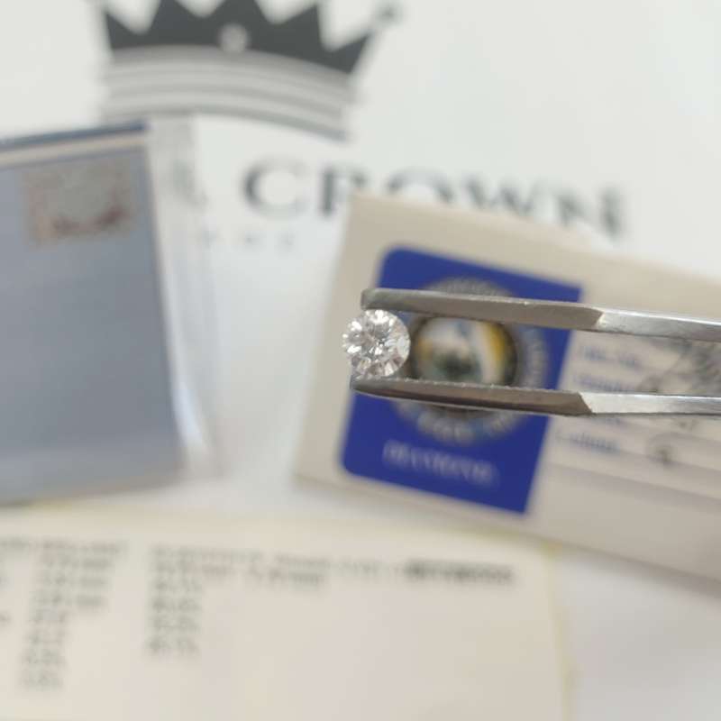 Certified Natural Diamond 0.4210ct Round Cut #ccd005