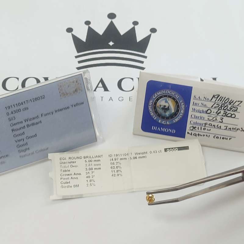 Certified Natural Diamond 0.4300ct Round Cut #ccd006