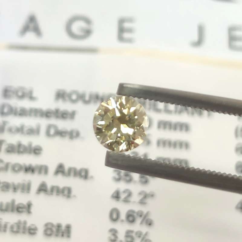 Certified Natural Diamond 0.5980ct Round Cut #ccd011