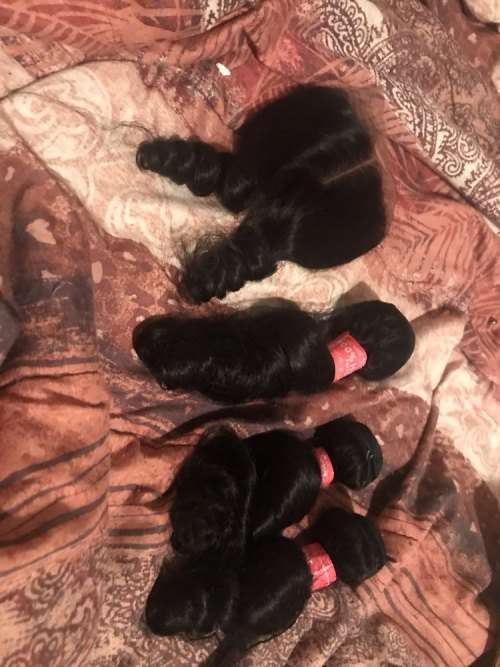 Brazilian Remy Loose Wave 2 Piece Bundles + Closure  ( 12, 12 & Closure 10)